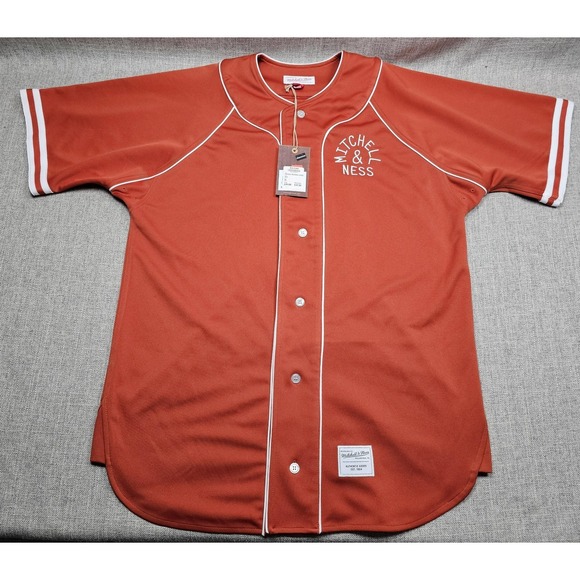 Mitchell & Ness Other - Mitchell & Ness Baseball Jersey Mens XL Red Gameday Button Front Raglan Piped